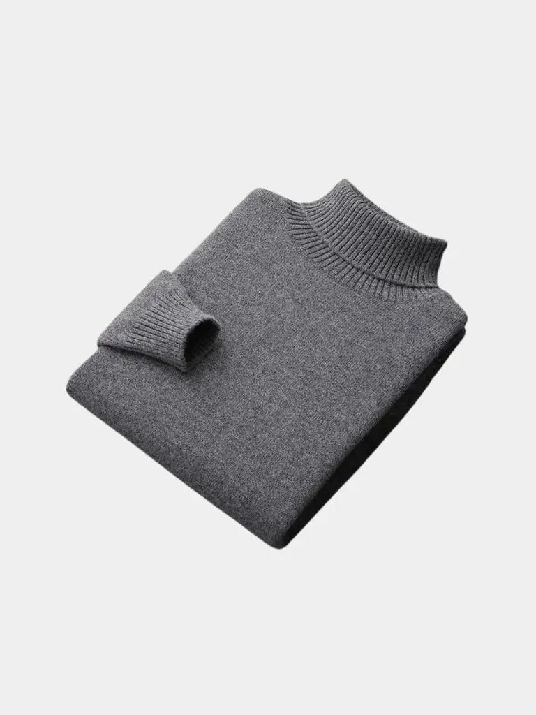 Men’s Knit Sweater – Merino Wool Turtleneck Casual Everyday Knitwear SPECTER