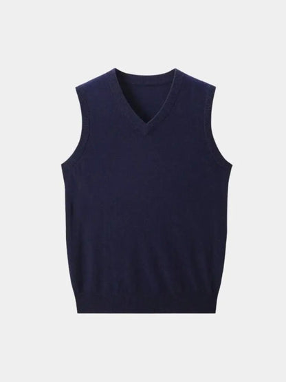 Men’s Cashmere Sweater – Neck Vest Soft Luxury Knit SPECTER