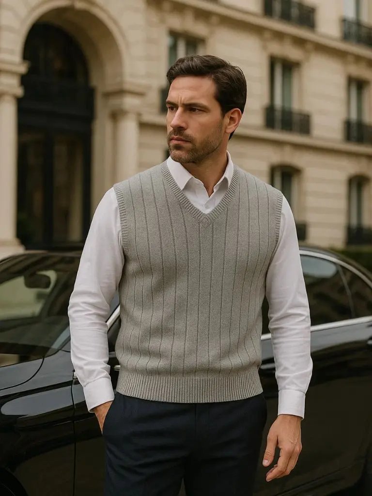 Men’s Knit Sweater – Merino Wool Pullover Casual Everyday Knitwear SPECTER