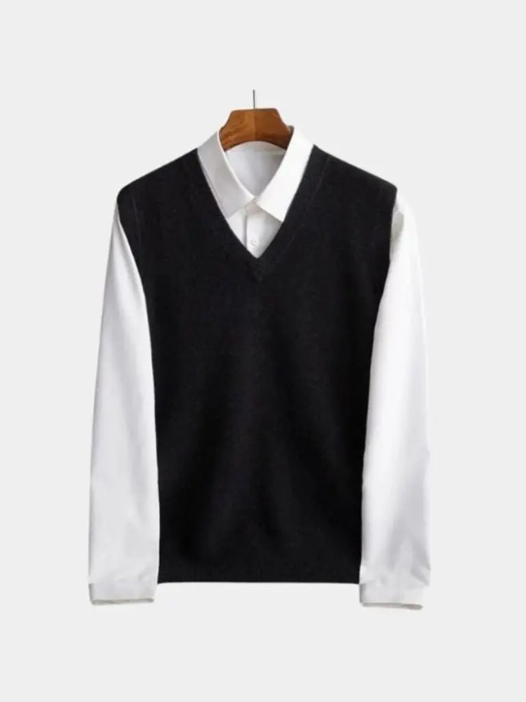 Men’s Knit Sweater – Merino Wool Vest Casual Everyday Knitwear SPECTER