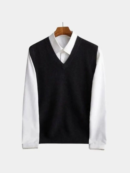 Men’s Knit Sweater – Merino Wool Vest Casual Everyday Knitwear SPECTER