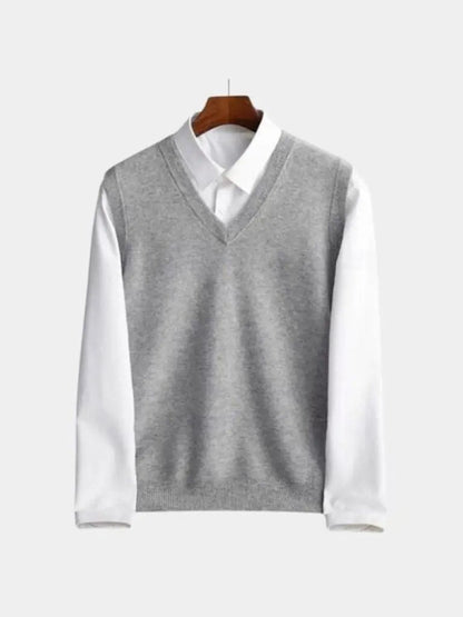 Men’s Knit Sweater – Merino Wool Vest Casual Everyday Knitwear SPECTER