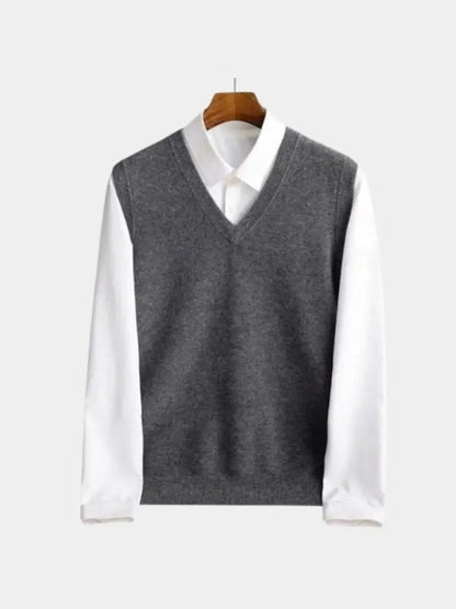 Men’s Knit Sweater – Merino Wool Vest Casual Everyday Knitwear SPECTER