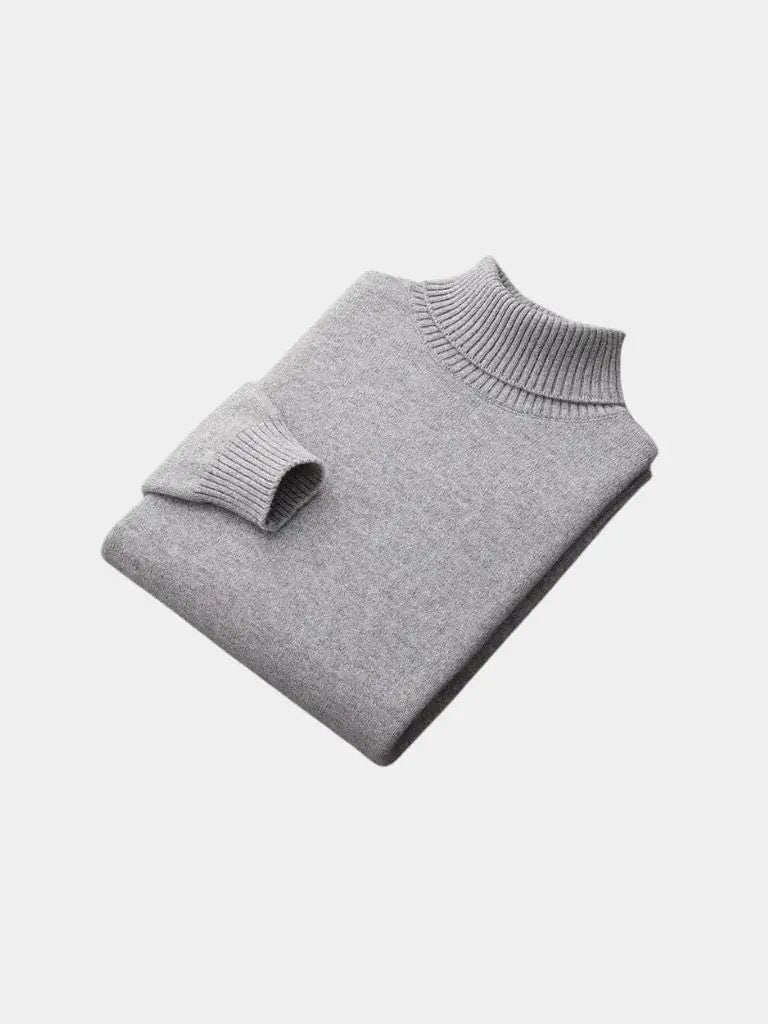 Men’s Knit Sweater – Merino Wool Turtleneck Casual Everyday Knitwear SPECTER