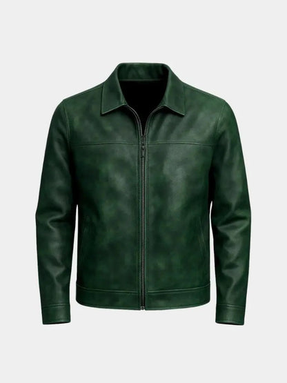 Men’s Leather Jacket – Regent Estate Classic Moto Style SPECTER