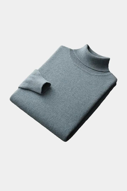 Men’s Knit Sweater – Merino Wool Turtleneck Casual Everyday Knitwear SPECTER