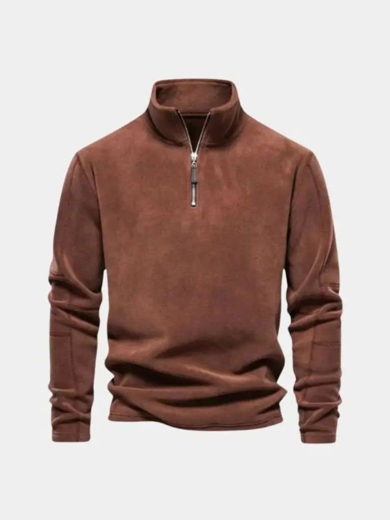 Men’s Knit Sweater – Alpine Quarter Zip Casual Everyday Knitwear SPECTER
