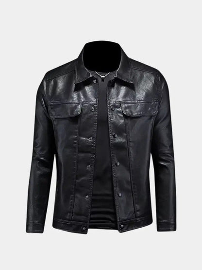 Men’s Leather Jacket – Bronze Rebel Classic Moto Style SPECTER