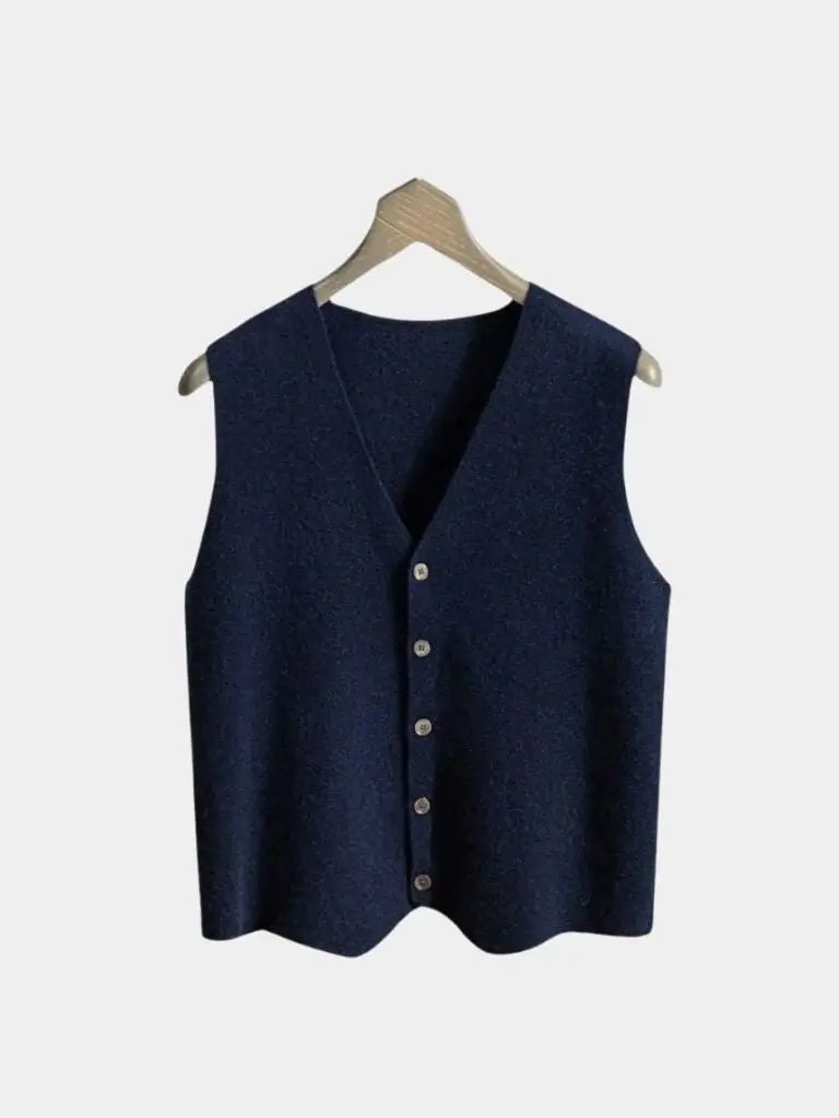 Men’s Cashmere Sweater – Vest Soft Luxury Knit SPECTER