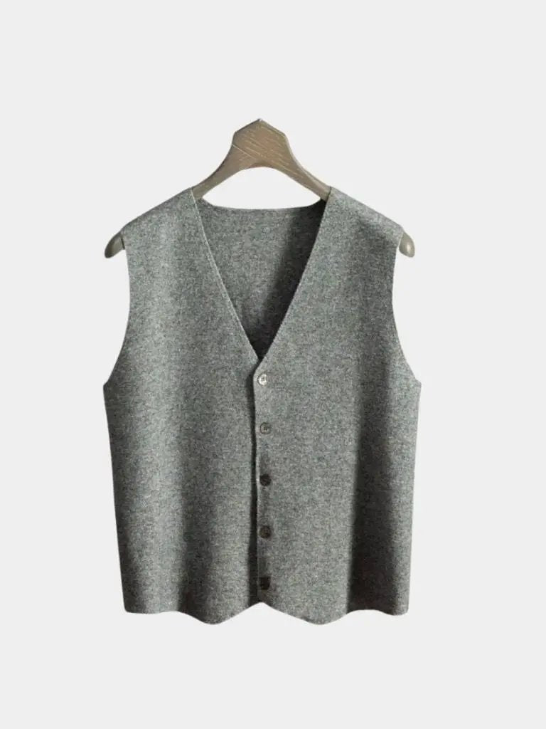 Men’s Cashmere Sweater – Vest Soft Luxury Knit SPECTER
