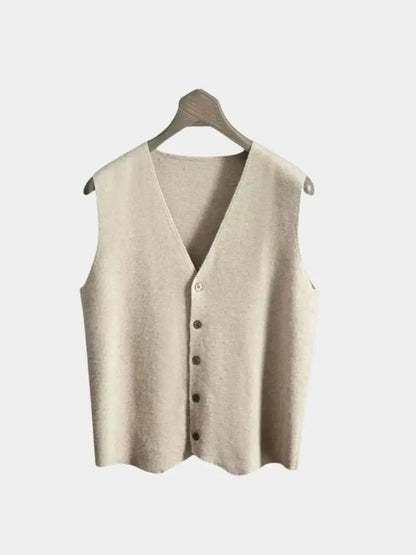 Men’s Cashmere Sweater – Vest Soft Luxury Knit SPECTER