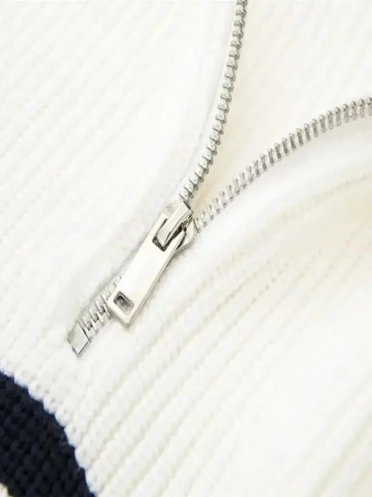 Men’s Knit Sweater – Striped Zip Casual Everyday Knitwear SPECTER