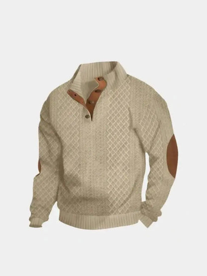 Men’s Knit Sweater – High Collar Pullover Casual Everyday Knitwear SPECTER