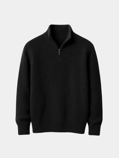 Men’s Knit Sweater – Highland Quarter Zip Casual Everyday Knitwear SPECTER