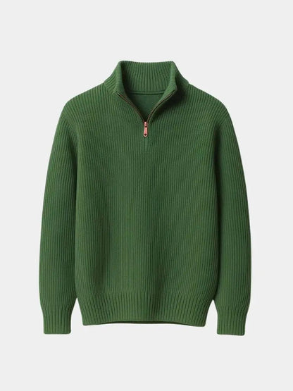 Men’s Knit Sweater – Highland Quarter Zip Casual Everyday Knitwear SPECTER