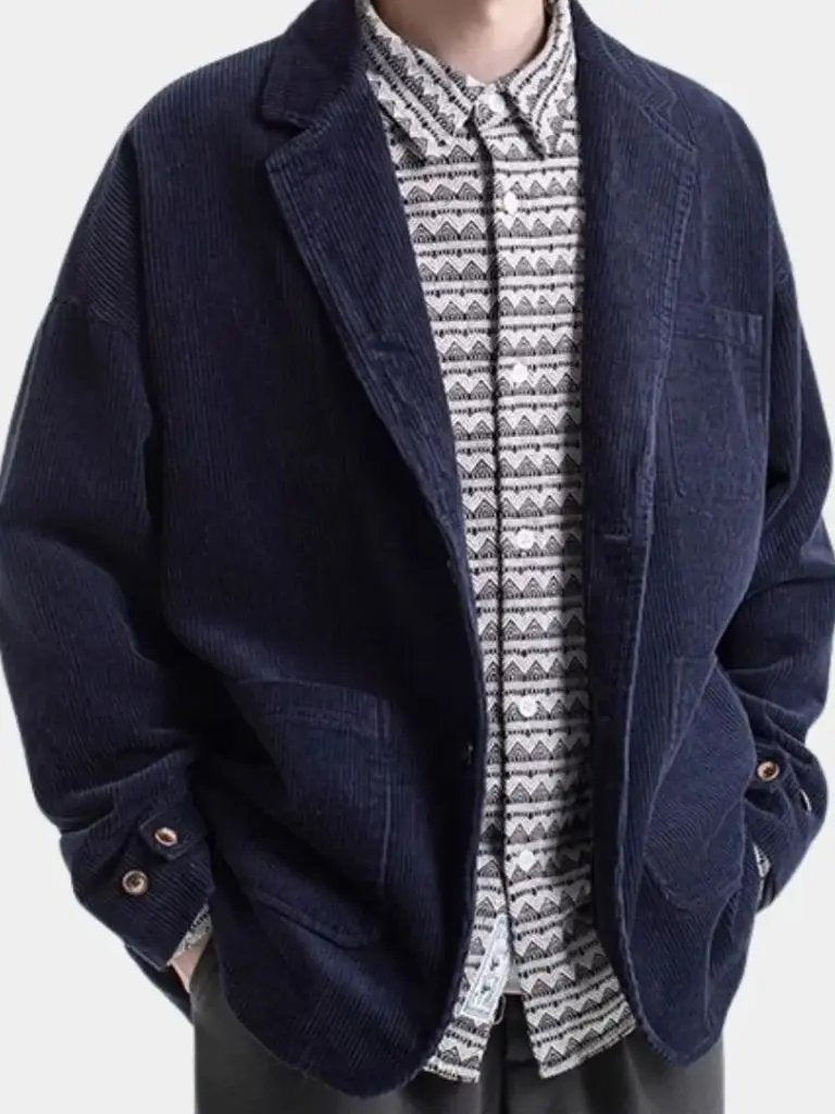 Men’s Corduroy Jacket – Retro Textured Design SPECTER