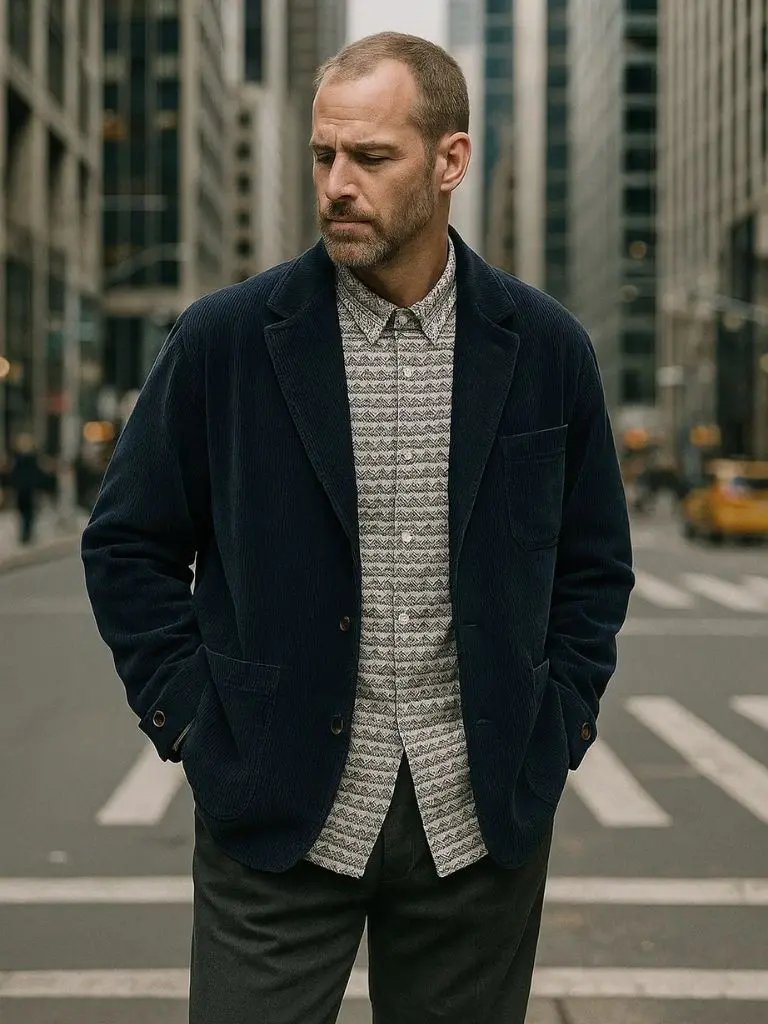 Men’s Corduroy Jacket – Retro Textured Design SPECTER