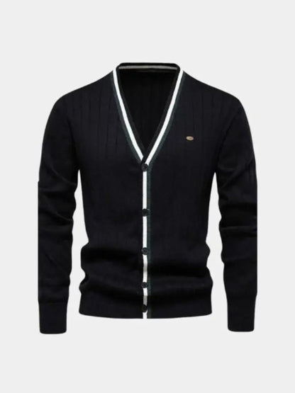 Men’s Cardigan Sweater – Cotton Button Casual Everyday Knitwear SPECTER