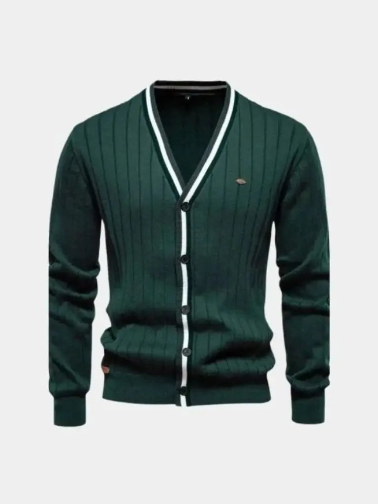 Men’s Cardigan Sweater – Cotton Button Casual Everyday Knitwear SPECTER