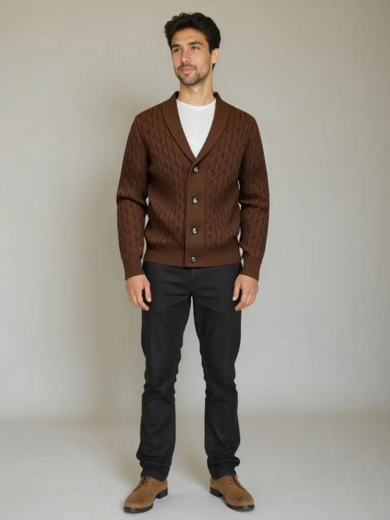 Men’s Cardigan Sweater – Cozy Casual Everyday Knitwear SPECTER