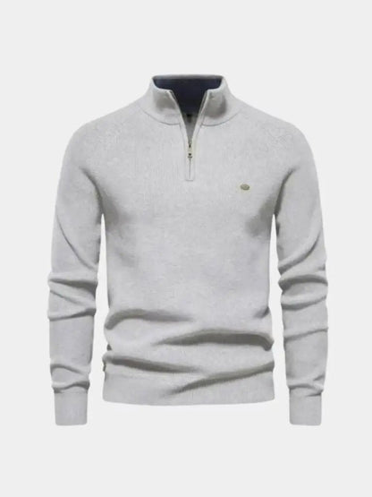Men’s Knit Sweater – Elegant Quarter Zip Casual Everyday Knitwear SPECTER