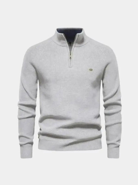 Men’s Knit Sweater – Elegant Quarter Zip Casual Everyday Knitwear SPECTER