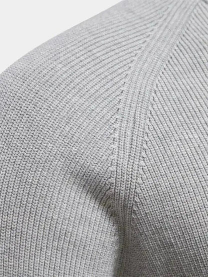 Men’s Knit Sweater – Elegant Quarter Zip Casual Everyday Knitwear SPECTER