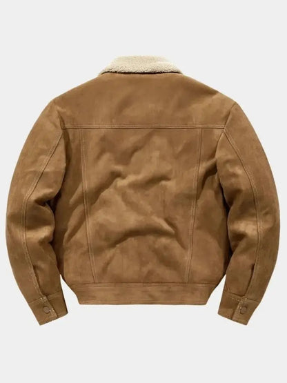 Men’s Fleece Jacket – Essential Suede Cozy Winter Layer SPECTER