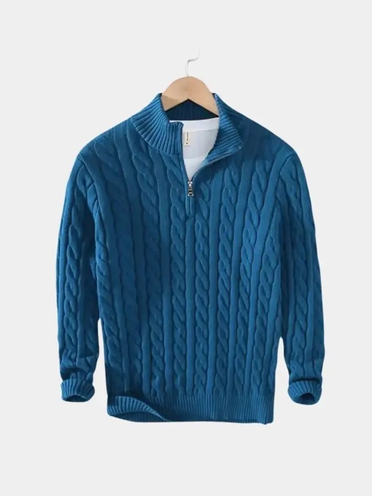 Men’s Knit Sweater – Essential Half Zip Casual Everyday Knitwear SPECTER