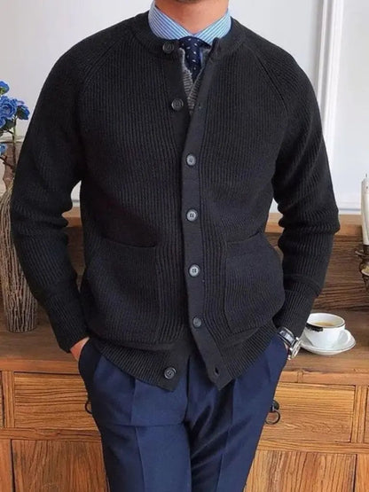 Men’s Cardigan Sweater – Essential Casual Everyday Knitwear SPECTER