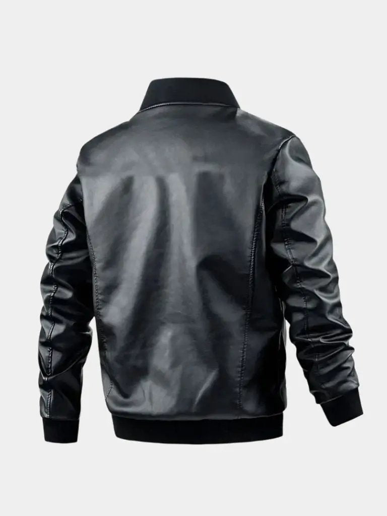 Men’s Leather Jacket – Essential Classic Moto Style SPECTER