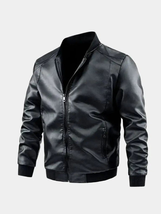 Men’s Leather Jacket – Essential Classic Moto Style SPECTER