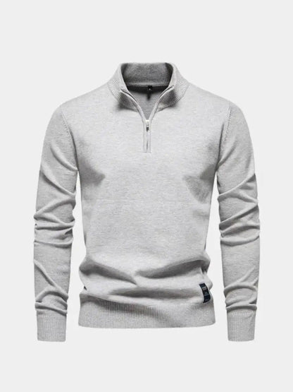 Men’s Knit Sweater – Essential Quarter Zip Casual Everyday Knitwear SPECTER