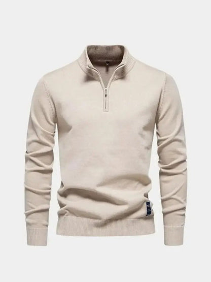 Men’s Knit Sweater – Essential Quarter Zip Casual Everyday Knitwear SPECTER