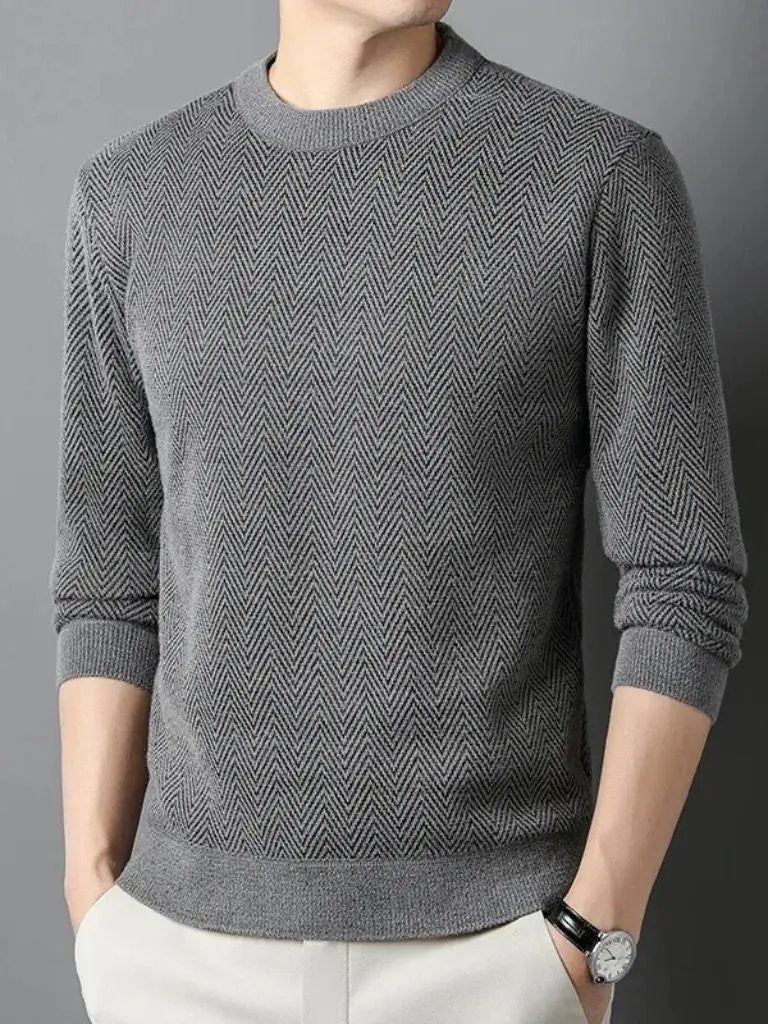 Men’s Knit Sweater – Essential Wool Casual Everyday Knitwear SPECTER
