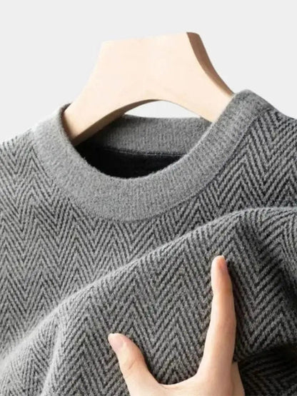 Men’s Knit Sweater – Essential Wool Casual Everyday Knitwear SPECTER