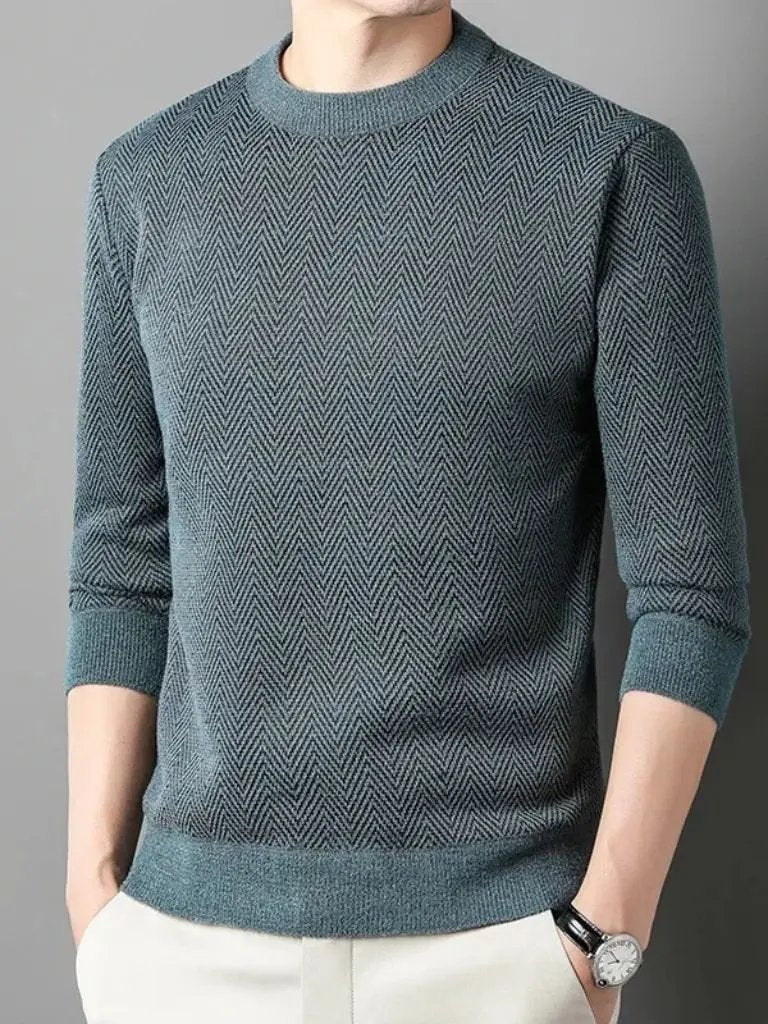 Men’s Knit Sweater – Essential Wool Casual Everyday Knitwear SPECTER