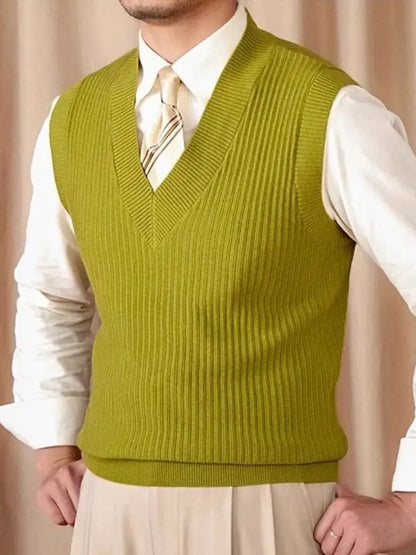 Men’s Knit Sweater – Vest Waistcoat Casual Everyday Knitwear SPECTER