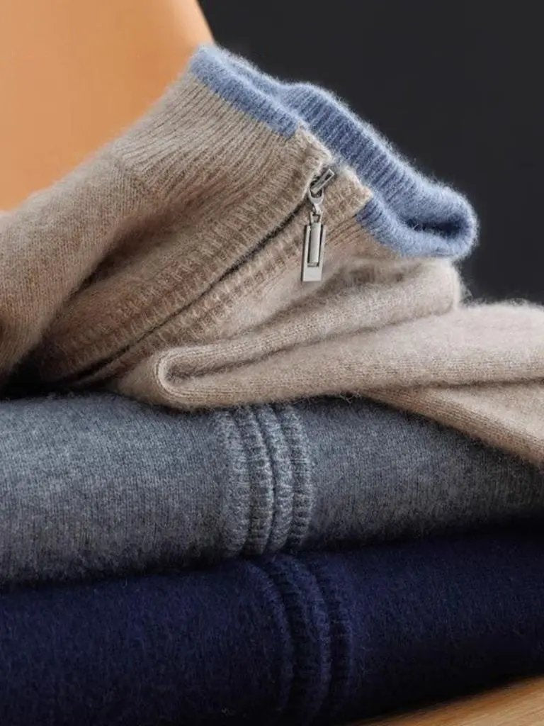 Men’s Cashmere Sweater – London Fog Soft Luxury Knit SPECTER