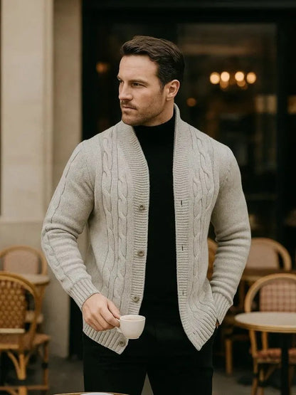 Men’s Cardigan Sweater – Elegant Casual Everyday Knitwear SPECTER