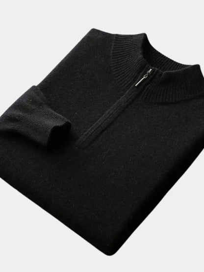 Men’s Knit Sweater – Merino Half Zip Casual Everyday Knitwear SPECTER