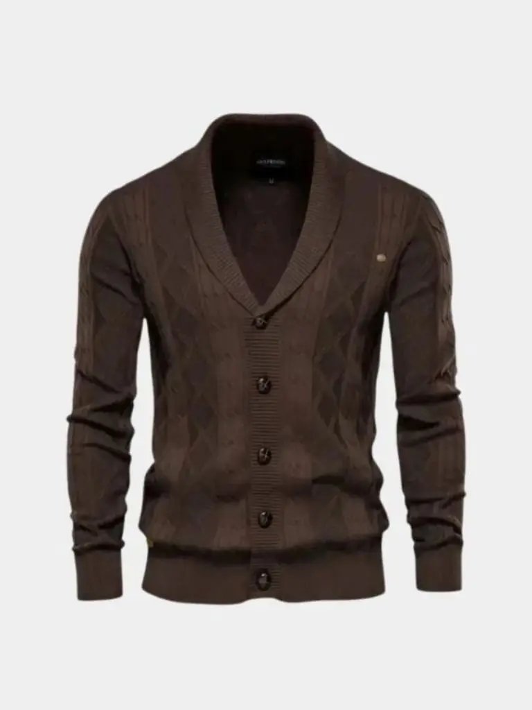 Men’s Cardigan Sweater – Minimalist Casual Everyday Knitwear SPECTER