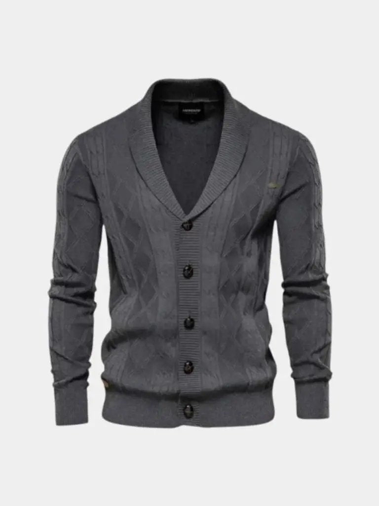 Men’s Cardigan Sweater – Minimalist Casual Everyday Knitwear SPECTER