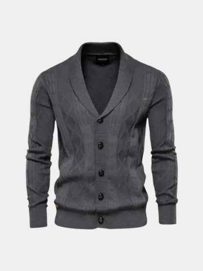 Men’s Cardigan Sweater – Minimalist Casual Everyday Knitwear SPECTER