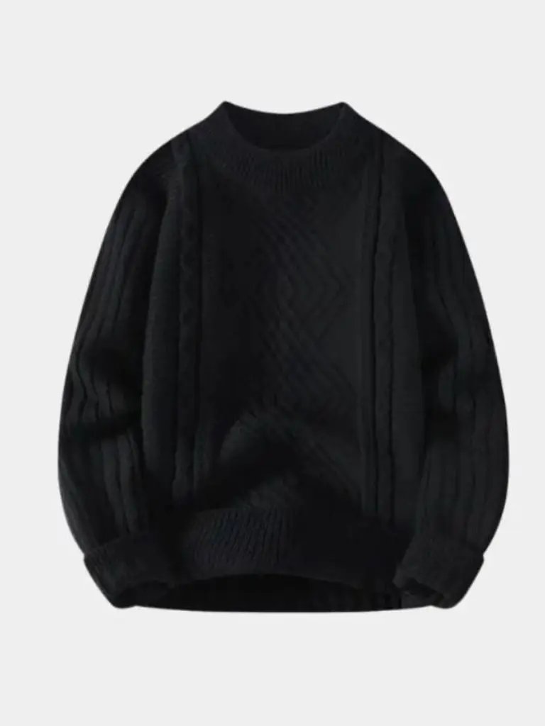 Men’s Knit Sweater – Minimalist Textured Casual Everyday Knitwear SPECTER