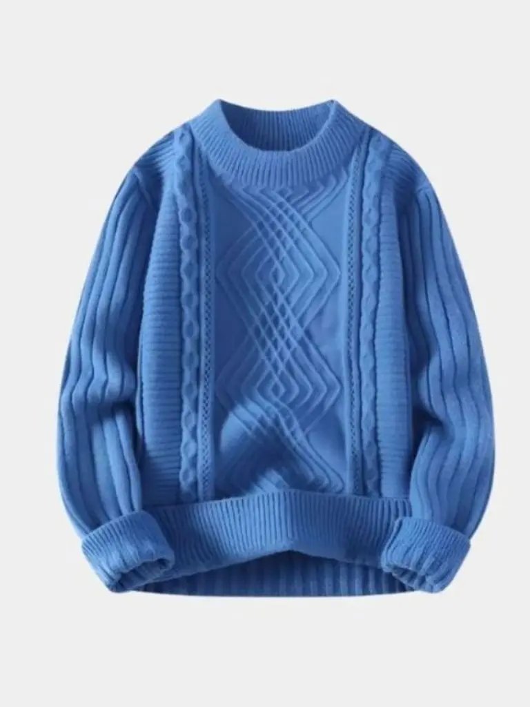 Men’s Knit Sweater – Minimalist Textured Casual Everyday Knitwear SPECTER