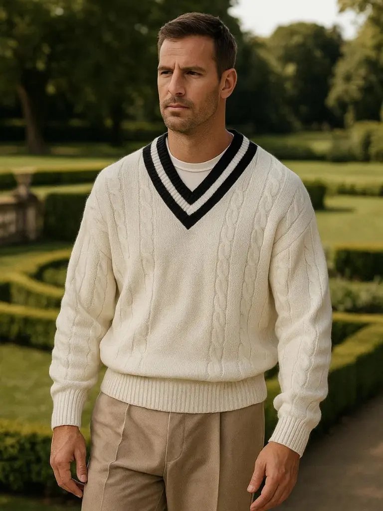 Men’s Knit Sweater – Minimalist Neck Casual Everyday Knitwear SPECTER