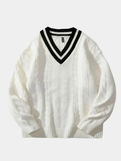 Men’s Knit Sweater – Minimalist Neck Casual Everyday Knitwear SPECTER