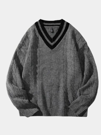 Men’s Knit Sweater – Minimalist Neck Casual Everyday Knitwear SPECTER