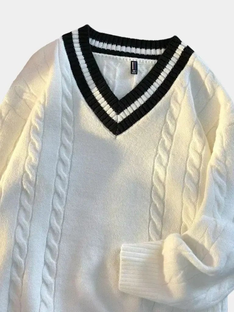 Men’s Knit Sweater – Minimalist Neck Casual Everyday Knitwear SPECTER